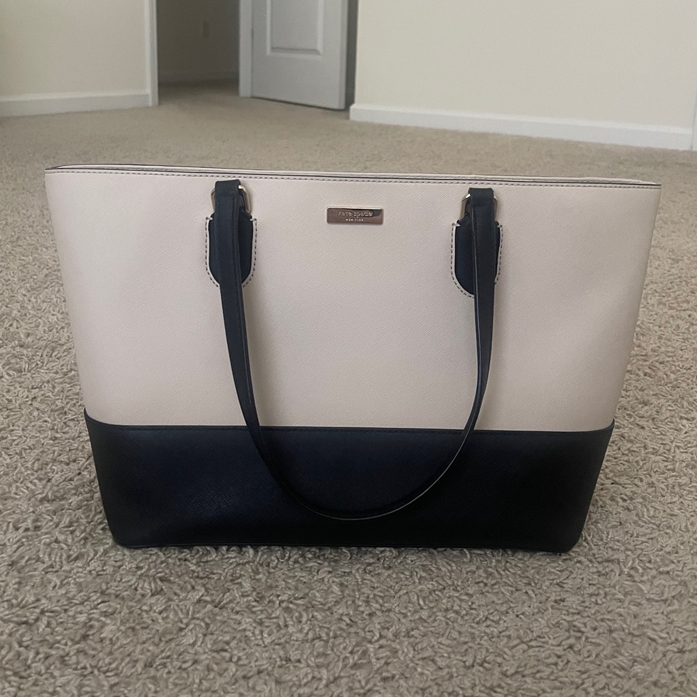 Black and White/Tan Kate Spade Handbag